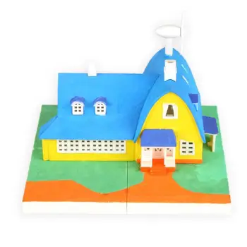 

European DIY Dollhouse Assemble Villa ABS Miniature Villa Model Toy Gifts Children Educational DIY Craft Dollhouse Toy