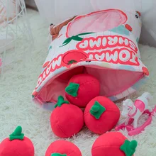 Горячая моделирование пищи, плюшевые игрушки Корея конфеты плюшевые игрушки творческая клубника, помидоры, карандаш Мягкая кукла подарок для нее/малыш