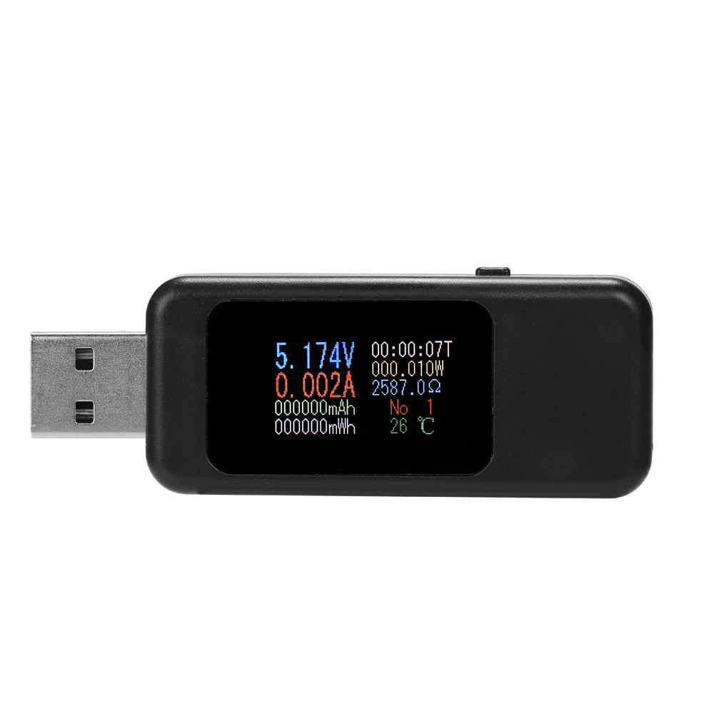 Вольтметр цифровой цветной ЖК-дисплей экран USB тестер Индикатор напряжения ток тестер USB Амперметр измеритель мощности Амперметр синхронизации
