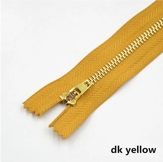 dk yellow 10 шт. Meetee 3# металлическая молния 13 см/15 см/18 см Автоматическая застежка-молния для DIY Швейные молнии, аксессуары для одежды джинсовая сумка молнии A4-17 - Цвет: dk yellow
