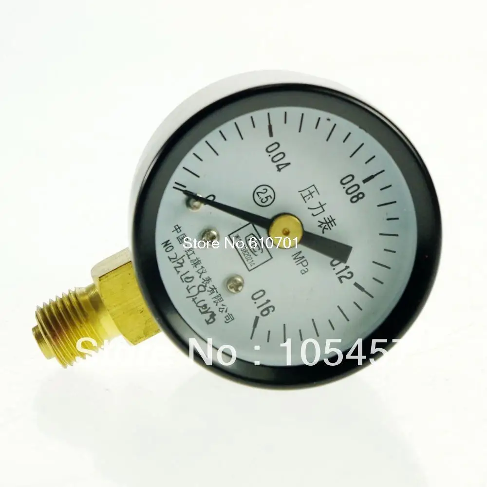 0-2.5Mpa Water Oil Hydraulic Air Pressure Gauge Universal Gauge M10*1  40mm Dia 