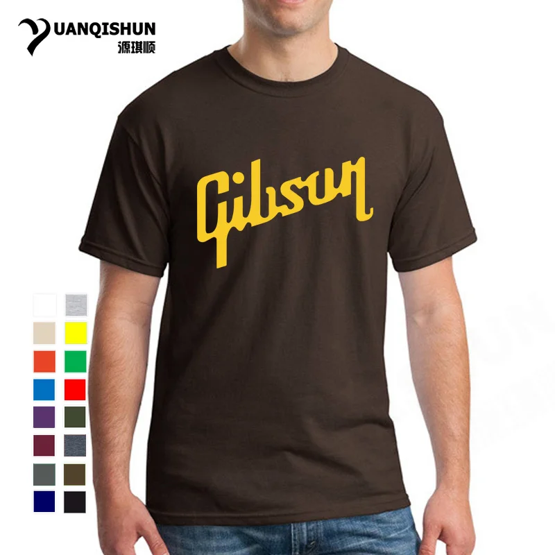 Summer 16 Colors Gibson T Shirts Men Cotton O Neck T Shirt Man Short ...