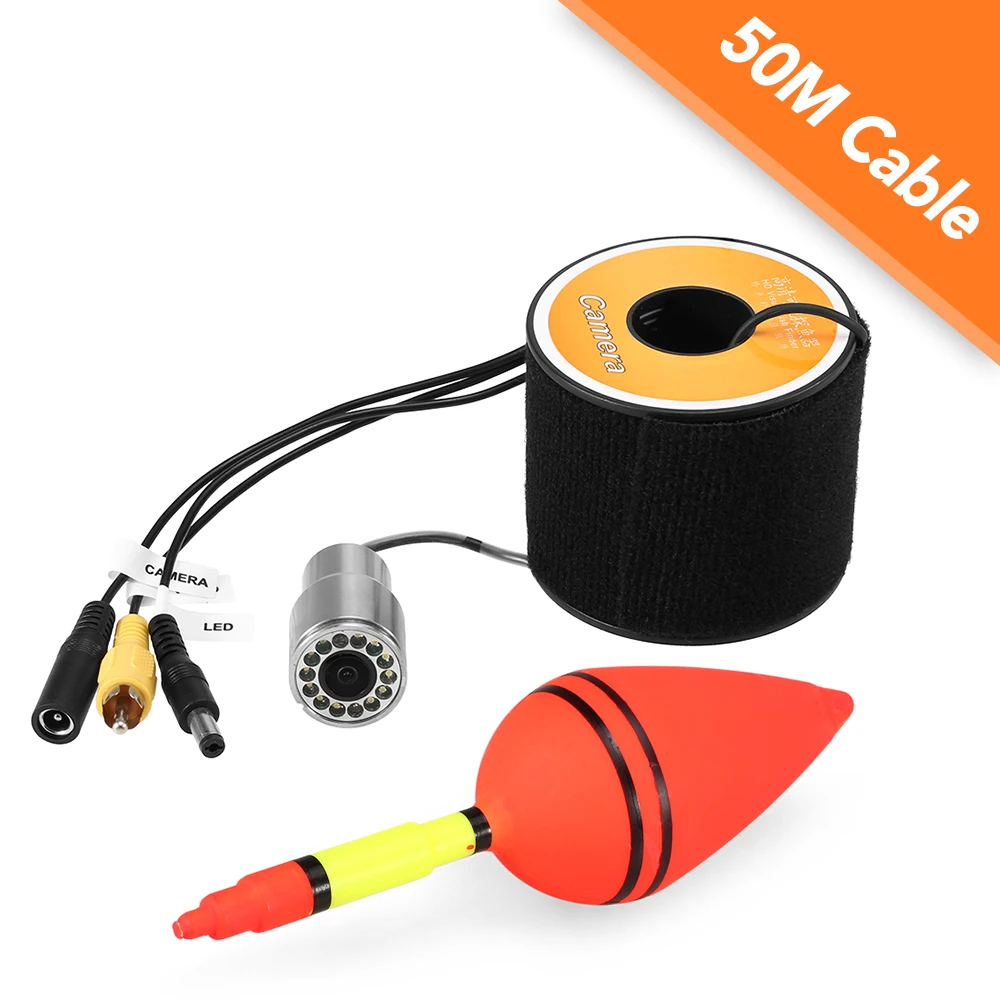 

15m/30m/50m Cable Underwater Fishing Camera 12 LEDs Night Vision Waterproof Fish Shape Boat ocean Ice Fishing Camera Accessories