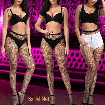 

3x Fishnet Bodystocking Pantyhose Thigh-High Tights Hosiery Leggings Lingerie Hollow Socks Medias Sexy Hot Caliente Lilicochan