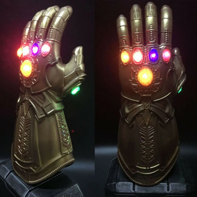 Светодиодный светильник Thanos Infinity Gauntlet Мстители Бесконечность войны косплей светодиодный перчатки ПВХ фигурка модель игрушки подарок Хэллоуин реквизит