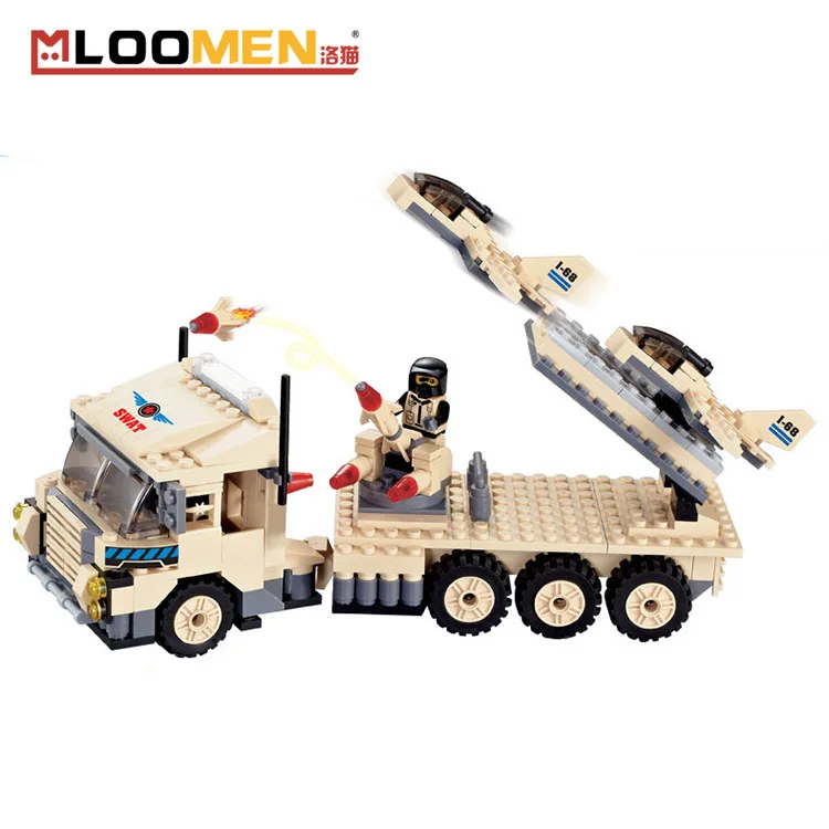 302pcs Building Blocks Sets SWAT Team Transport Armored Vehicle Compatible Legoed SWAT City Police Gift Toys for Children Kids