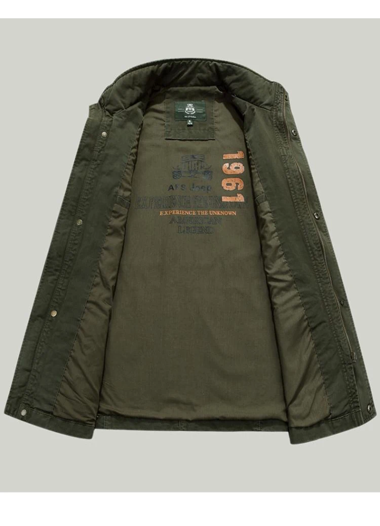 AFS JEEP, мужское осенне-весеннее пальто, модные хлопковые мужские куртки с длинным рукавом в стиле милитари, Повседневная Верхняя одежда размера плюс M-4XL 135z