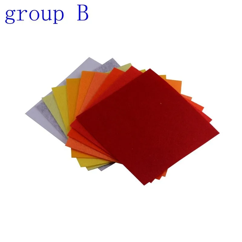 Смешанный цвет DIY Войлок 15x15 см, толщина 1 мм 20 шт./партия вы можете выбрать цветовую группу