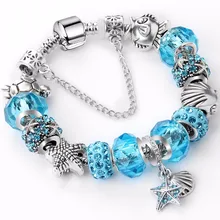 Морская звезда ракушка черепаха подвесная DIY браслет цепочка Снейк Pa браслет для женщин