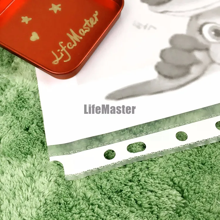 LifeMaster 11 отверстий вкладыш пластиковая папка 100 страниц/лот (ультра тонкий) A4 размеры документ сумка для папки файлов простыни протектор