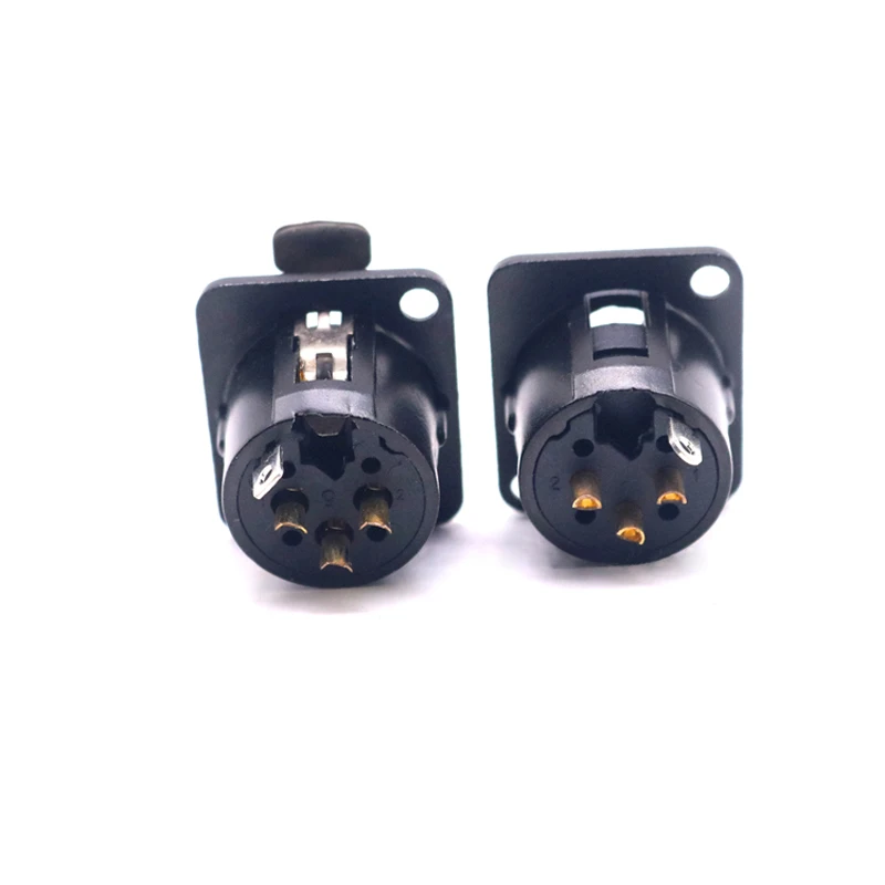 2 шт. Monosaudio латунный Позолоченный XLR 3 контактный штекер Шасси Панель гнездо для CD