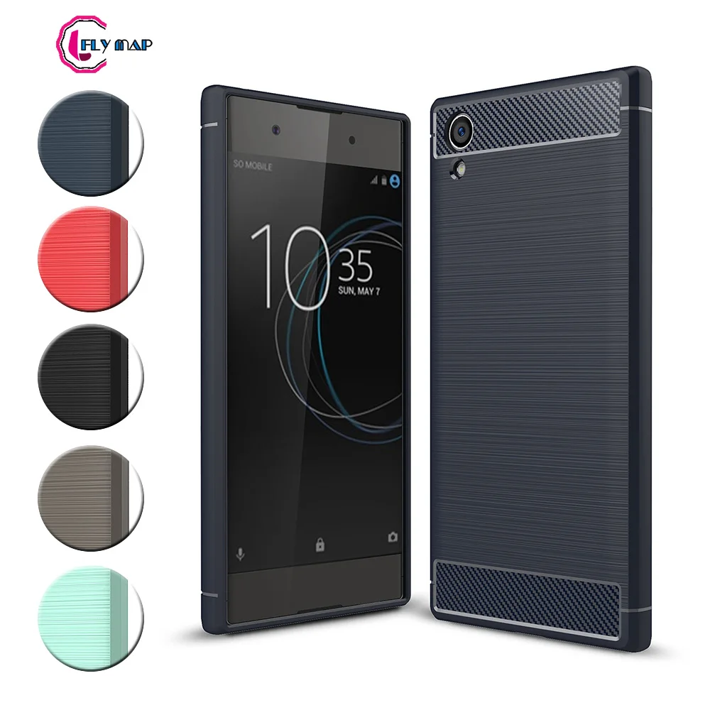 TPU Case for Sony Xperia XA1 Plus G3426 G3423 Soft Silicone Carbon Fibe Case Mobile Phone Cover for Sony XA1 Plus G3416 Coque