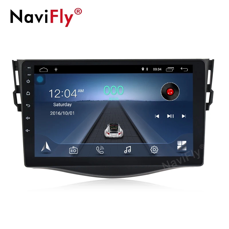 Navifly Quad Core Android9.1 TDA7851 Car DVD GPS Navigation palyer for toyota rav4 2007 2008 2009 2010 2011 with RDS BT 4G WIFI
