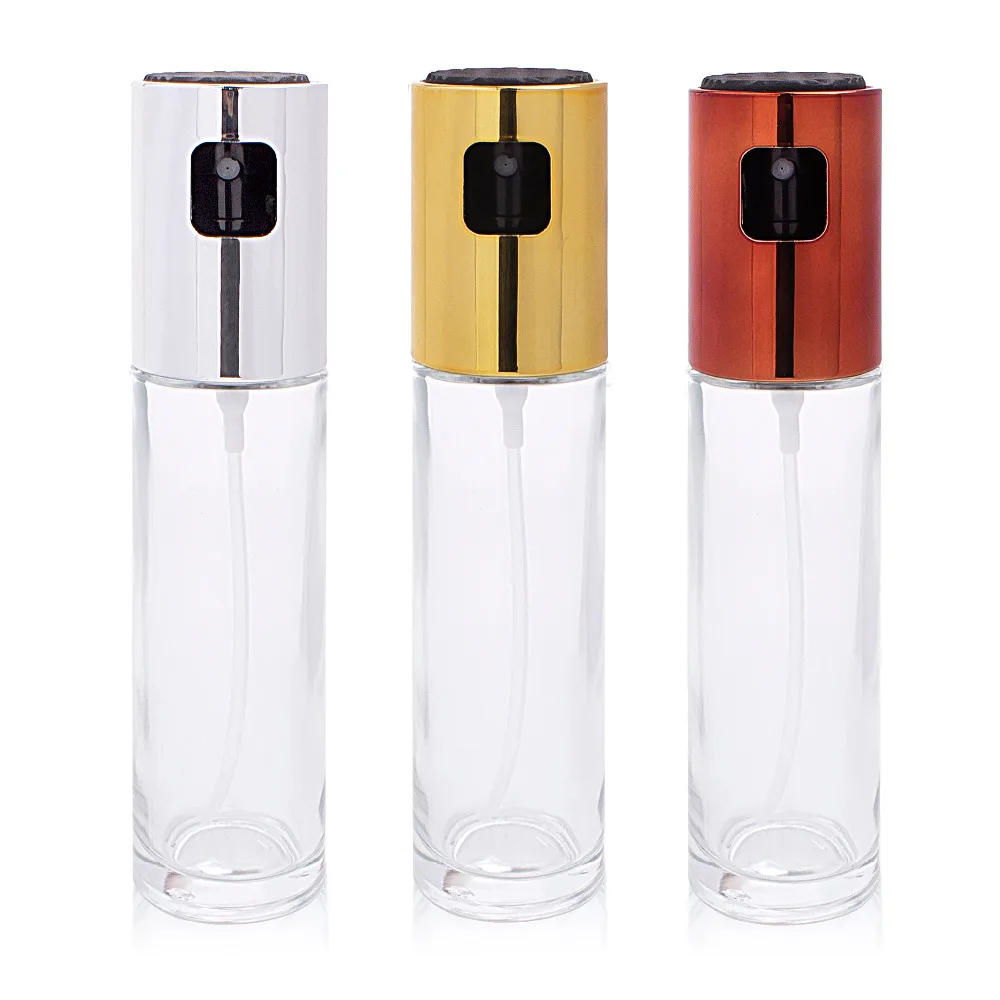 

Hot Oil Pump Mist Sprayer Bottle Olive Oil Can Tool Pot BBQ Baking Cooking Kitchen Stainless Steel Glass Cooking Tool
