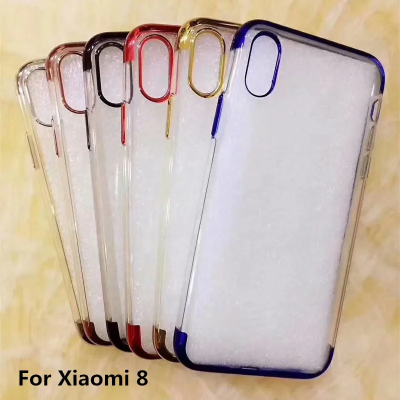 OHCFAN для Xiaomi 8 Роскошные покрытие прозрачный ТПУ 3 в 1 Дизайн чехол противоударный