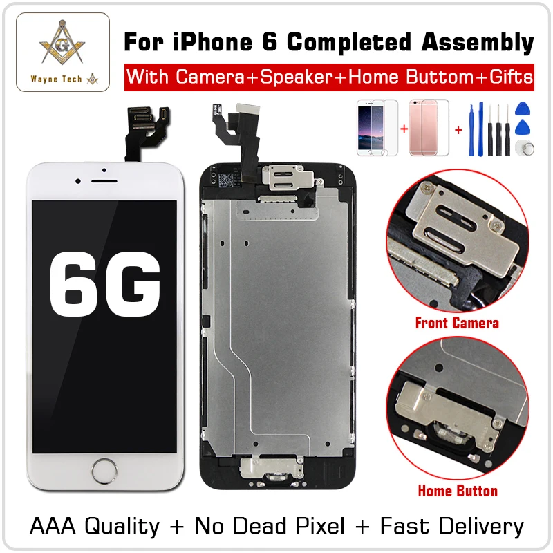 Замена для iPhone 6G S Plus 7 7G ЖК дисплей дигитайзер сенсорный экран в сборе с деталями