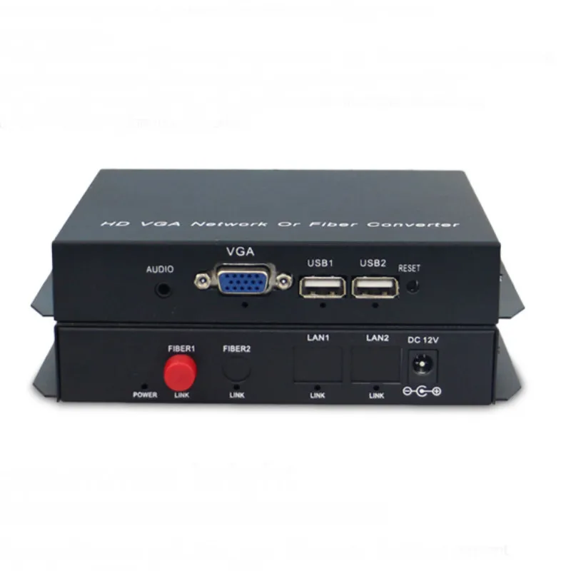 

VGA KVM fiber optic converter VGA USB mouse and keyboard Audio KVM Extender single mode fiber 20KM