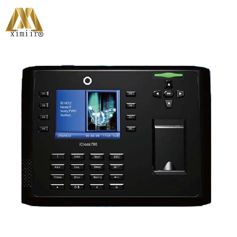 لينكس نظام Wifi TCP/IP بصمة recorgnition آلة مع بطارية Iclock700 بصمة التحكم في الوصول والوقت تسجيل
