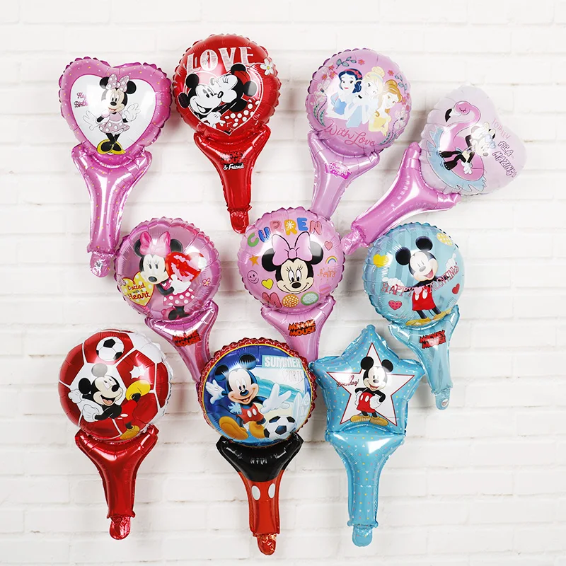 Mickey Minnie Mouse Party Decorations Stick Foil Balloons Disney