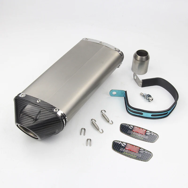 Universal Carbon Fiber Exhaust Pipe Muffler Silencer Tip Tal Escape Can Slip on 38-51mm for Motorcycle ATV Bike Universal Carbon Fiber Exhaust Pipe Muffler Silencer Tip Tal Escape Can Slip on 38-51mm for Motorcycle ATV Bike