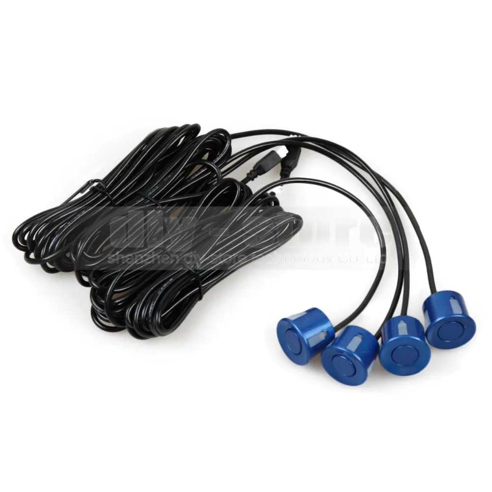 DIYKIT Car Reverse Video Parking Radar 4 Sensor Rear View Backup Security System Sound Buzzer Alert Alarm For Camera Car Monitor