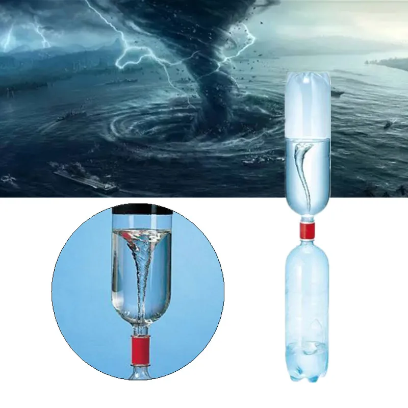 Funny Cyclone Tube Tornado Vortex Eau Connecteur bouteille Science Sensory Toys 