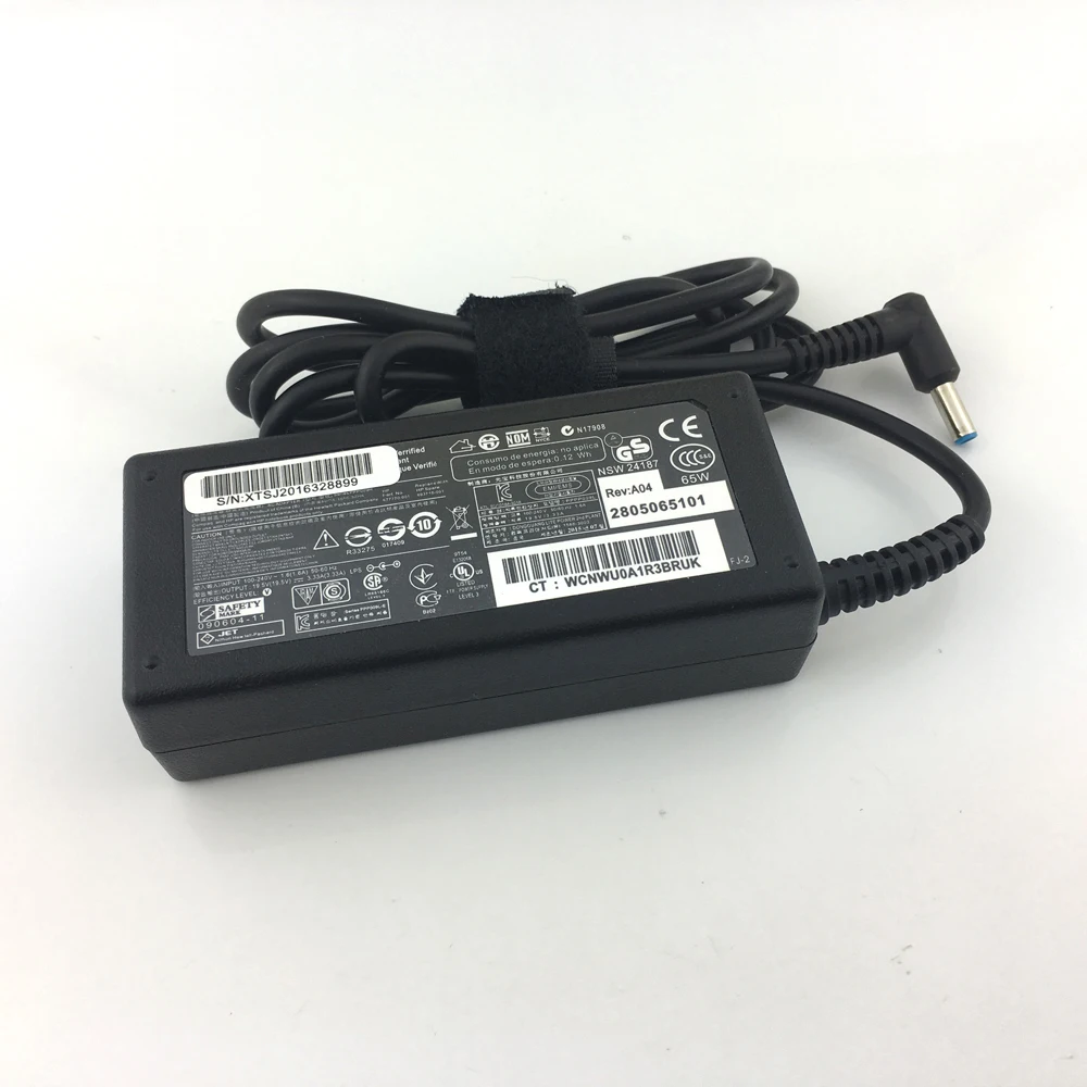 Оригинальное зарядное устройство 65 Вт переменного тока для HP 15 n071nr g075nr g077nr Chromebook