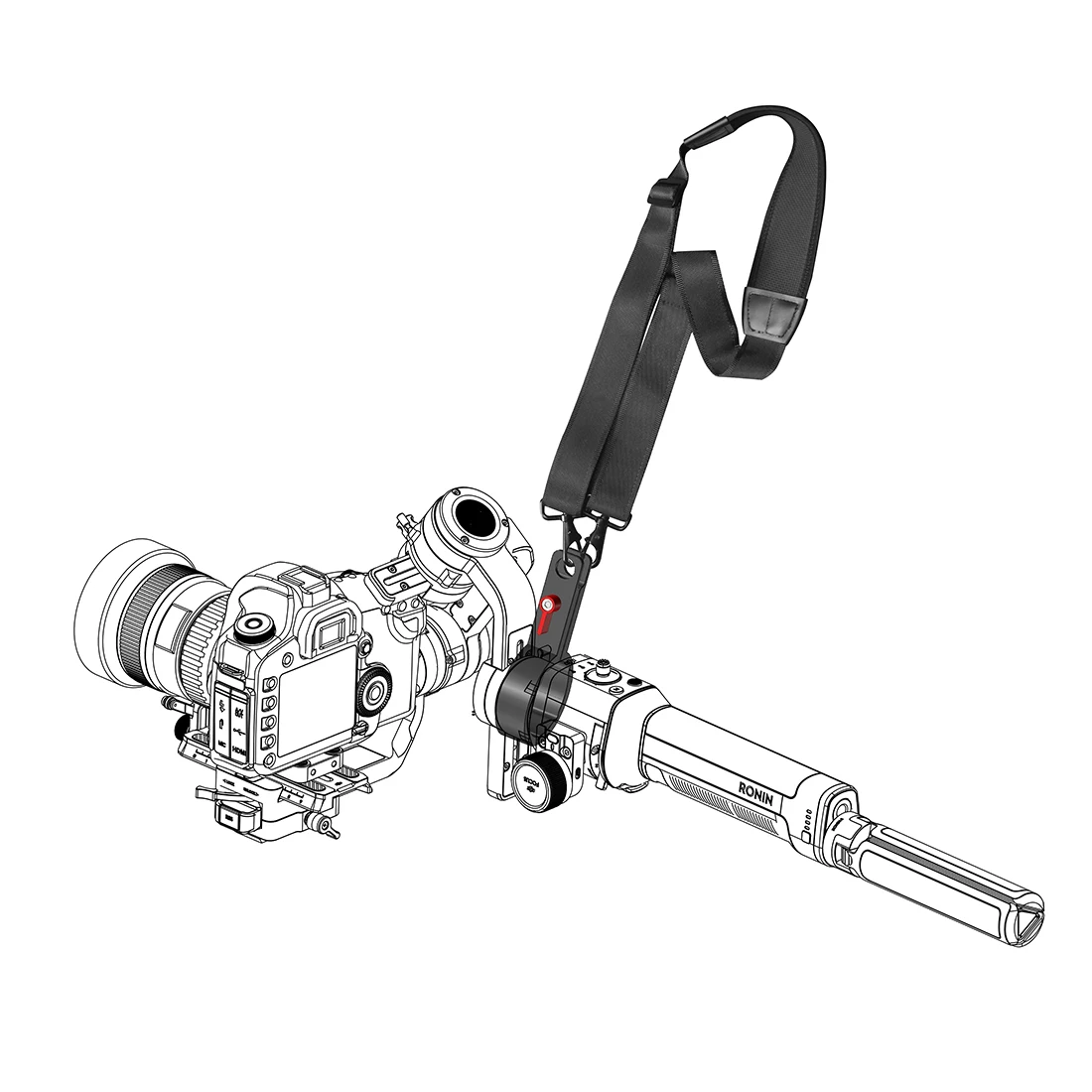 Слинг Наплечные ремни Пряжка для DJI Ronin-S профессиональный ручной держатель для фотоаппарата открытый фото-съемка хороший помощник