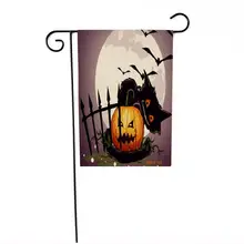 Новинка г. Горячее предложение пользовательские тыквы на Хэллоуин всепогодный украшения сад флаг 12x18 дюймов S915