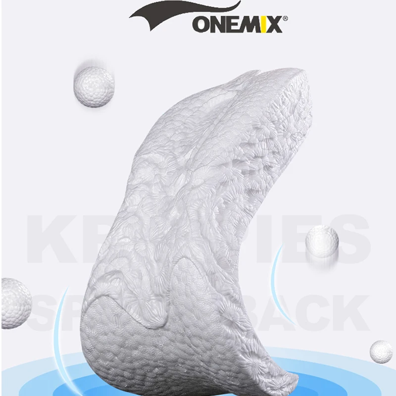 ONEMIX спортивная обувь для мужчин 350 Светоотражающие 3 М кроссовки высокотехнологичной упругие противоскользящие Сапоги кожаная подошва Гипсофила, кроссовки для бега