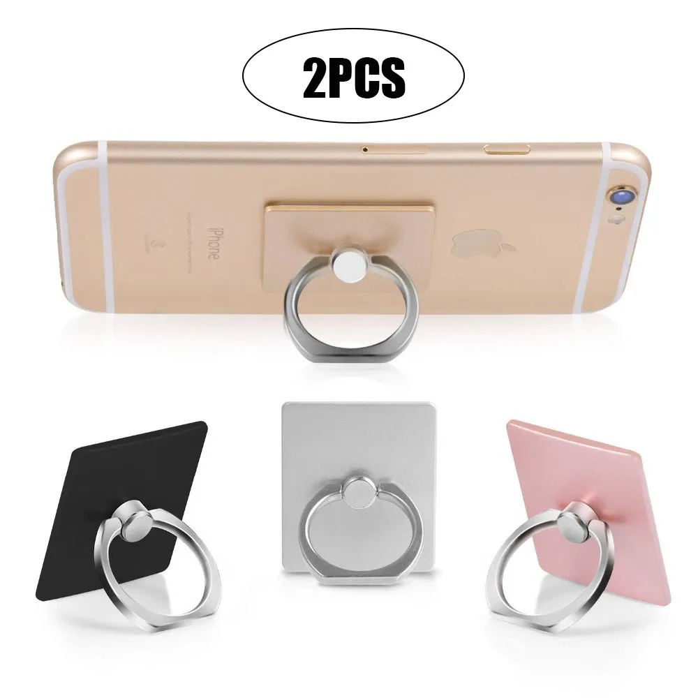 

2PCS Universal Phone finger ring holder 360 Degree stand for iPhone X 7 6 plus Samsung Xiaomi Smartphone Tablet