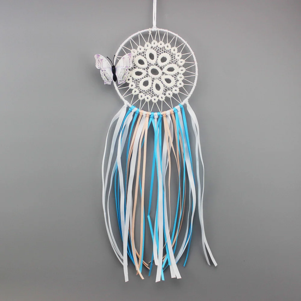 

38CM fashion jewelry butterfly Hot Dreamcatcher Wind Chimes Indian Style multicolor Feather Pendant Dream Catcher Gift