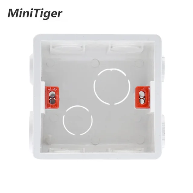 Mount Box Minitiger Кристалл закаленного чистого стекла черная панель 16A двойной стандарт ЕС настенная розетка заземленная детская защита для двери - Тип: Mount Box