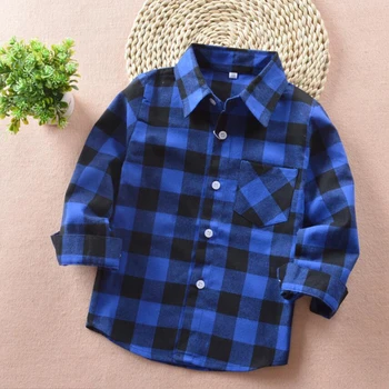 

baby girls clothes kids plaid blouse spring autumn female child blouses long-sleeve boys shirt children cotton jacket kids tops