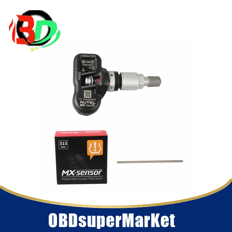 

V4.09 Autel MX-Sensor 433MHZ/315MHZ Universal Programmable TPMS Sensor Specially Built for Tire Pressure Sensor Replacement