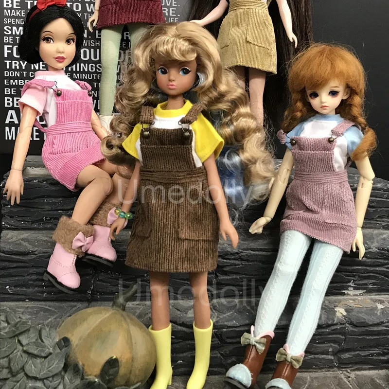 Новая мода 1 шт Вельветовая юбка на бретелях платье для Blyth, Momoko, Obistu, кукла azone одежда 1/6 аксессуары для кукол