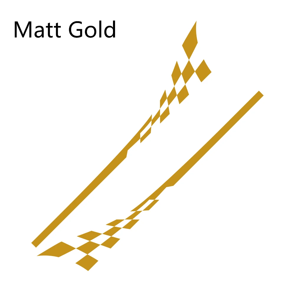 Matt Gold Автомобильные боковые юбки наклейки для укладки Авто DIY настенные наклейки для Mini Cooper R56 R57 R58 R50 R52 R53 R59 R61 Countryman R60 F60 F55 F56 F54 - Название цвета: Matt Gold