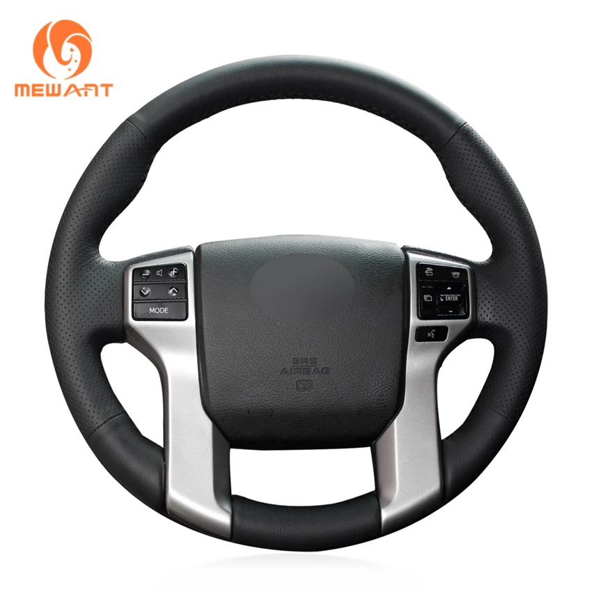 Buy MEWANT Black Genuine Leather Wrap Steering Wheel