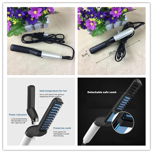 

Multi-function Men's Heat Hair Styling Ceramic Curler Straightener Iron Professional Ceramic Hair Styling Iron Quick Hair Styler