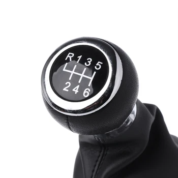 

New 6 Speed Leather Car Manual Gear MT Shift Knob Gaitor Boot For Volkswagen forVW Passat B6 qyh