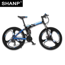 UPPER Mountain Bike Foldable Steel Frame Mechanical Disc Brake 24 Speed Shimano 26″ Alloy Wheel 3 Spokes