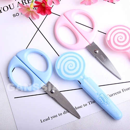 1 шт. леденец Kawaii стиль ножницы DIY канцелярские zakka Материал школьников scissor бумага кружевная ткань (ss-1551)