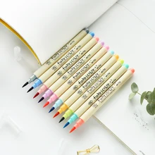 10 цветов Fabricolor набор кистей и ручек маркеров яркие цвета каллиграфии для рисования школьные канцелярские творческие принадлежности