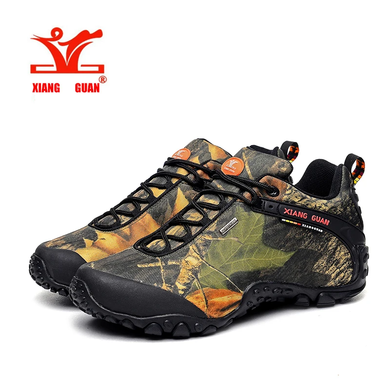 2016 XIANGGUAN man outdoor waterproof canvas hiking shoes low boots Anti skid Wear resistant breathable fish climbing snekaers