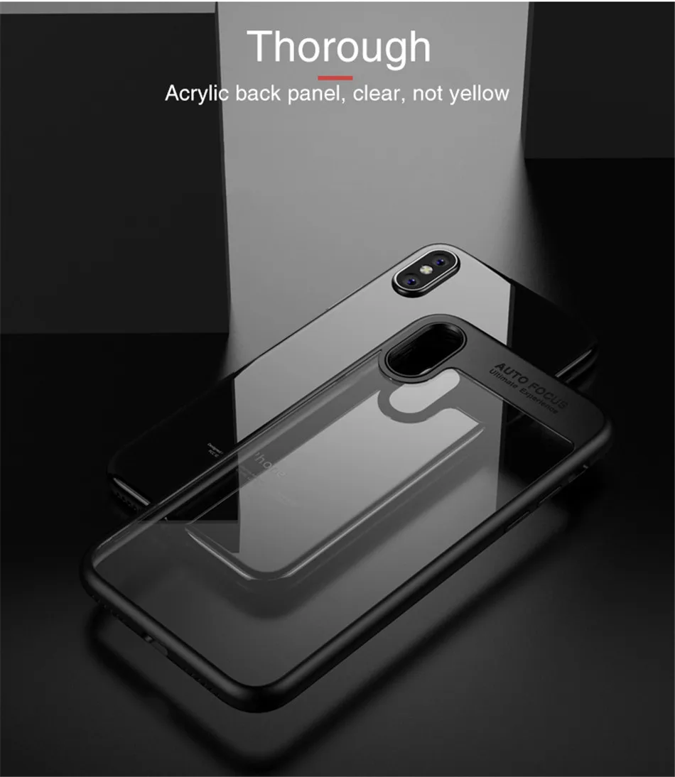 !ACCEZZ Luxury Soft TPU Silicone Phone Case For Iphone X 8 7 6 6S Plus Ultra-thin Clear Transparent Protective Back Cover Shell (2)