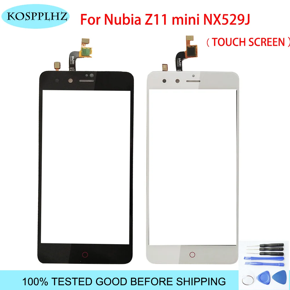 Черное/белое переднее внешнее стекло для zte Nubia Z11 Mini TD-LTE NX529J сенсорный экран Сенсорная панель Замена объектива z 11 nx 529+ Инструменты