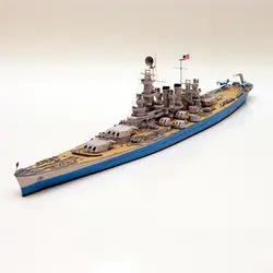 Военный 3D бумажный кораблик модель DIY 1:400 США Северная Каролина класс линкор Бумажная модель литья под давлением линкор Criuser корабль модель