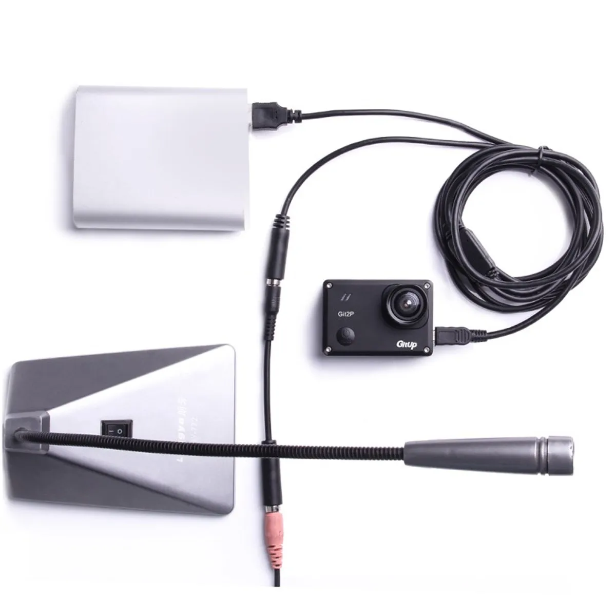 Внешний микрофон и зарядный кабель Mini USB 3 5 мм для GITUP GIT2/GIT2P 2 в 1 кабель|2 usb cable|usb