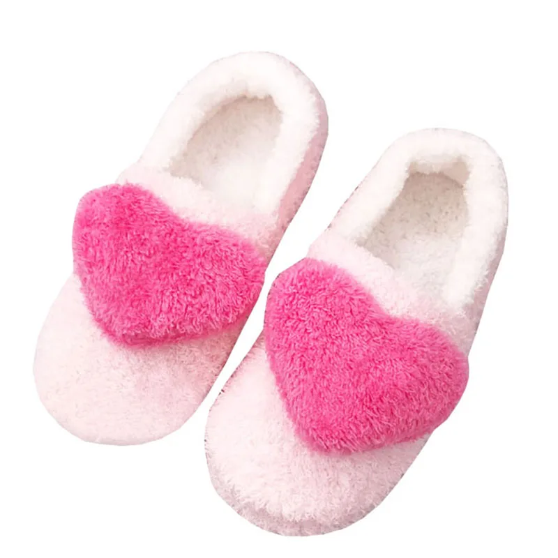 SJJH Woman Winter Flock Home Slippers Cover Heel Warm Short Plush Footwear Cute Sweet Indoor Bedroom Floor Shoes D726 SJJH Woman Winter Flock Home Slippers Cover Heel Warm Short Plush Footwear Cute Sweet Indoor Bedroom Floor Shoes D726