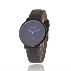 Роскошные матовые кожаный ремень часы для женщин мужчин любителей моды платье кварцевые наручные часы Relojes Mujer